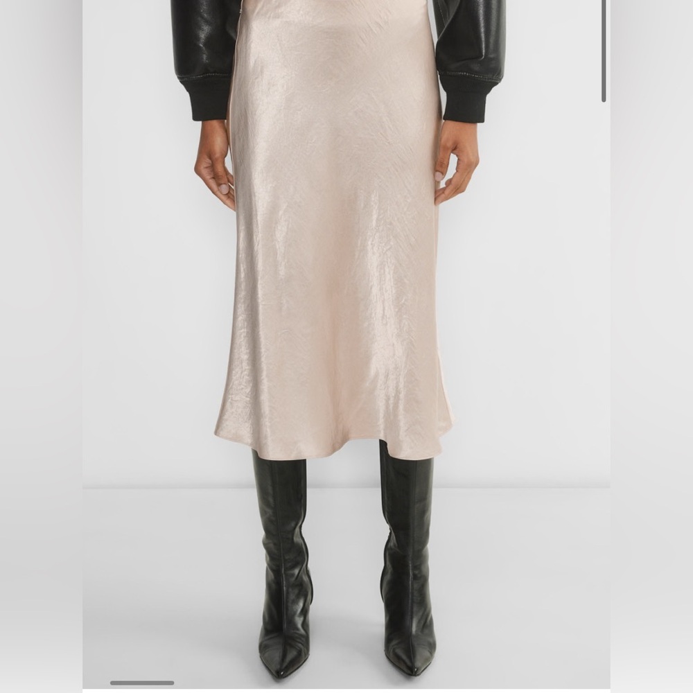Babaton Slip Satin Midi Skirt